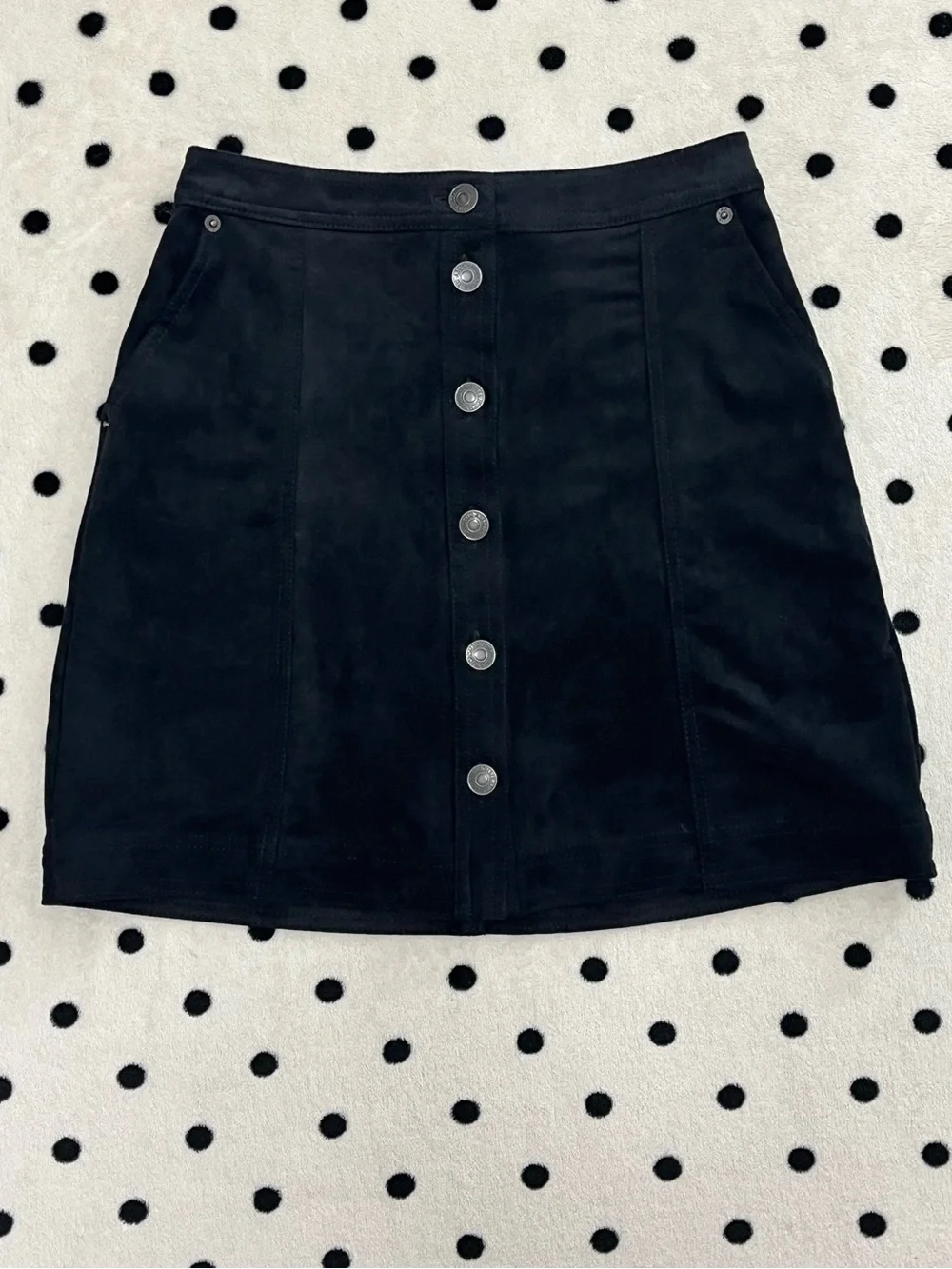 Abercrombie & Fitch Suede Button-Front Skirt Size XS
